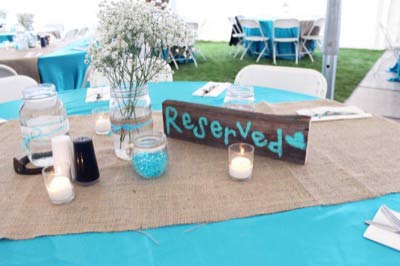Reserved wedding table